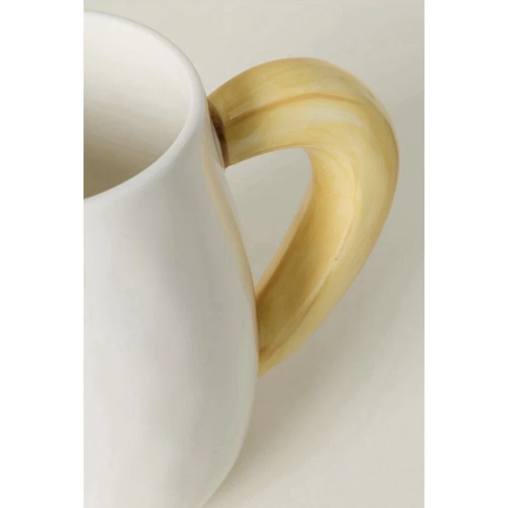 Farm Rio X Anthropologie Hand Painted Yellow Banana Stoneware Pitcher 55 oz. NWT